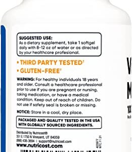 Nutricost Vitamin K2 MK-7 100 mcg, 240 Softgels - Gluten Free and Non-GMO MK7