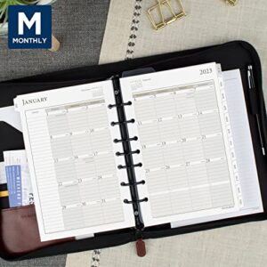 AT-A-GLANCE 2023 Weekly & Monthly Planner Refill, Hourly, 91010 Day-Timer, 5-1/2" x 8-1/2", Size 4, Desk Size, Loose Leaf, Monthly Tabs (481-285Y)