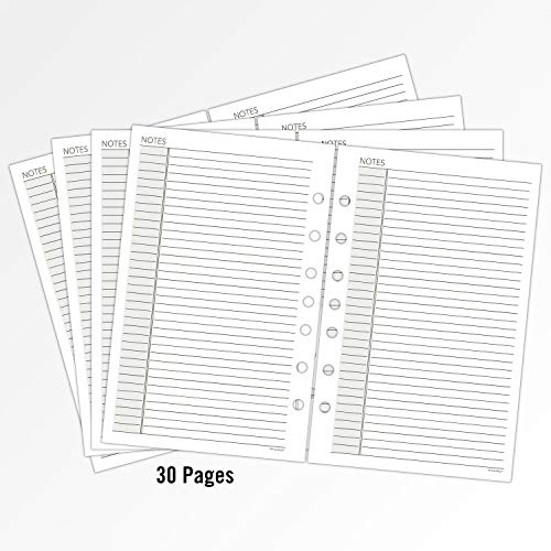 AT-A-GLANCE Day Runner Lined NotePad Pages, 87275 DAY-TIMER, Refill, Loose-Leaf, Undated, for Planner, 5-1/2" x 8-1/2", Size 4, 32 Sheets/Pack (031-3)