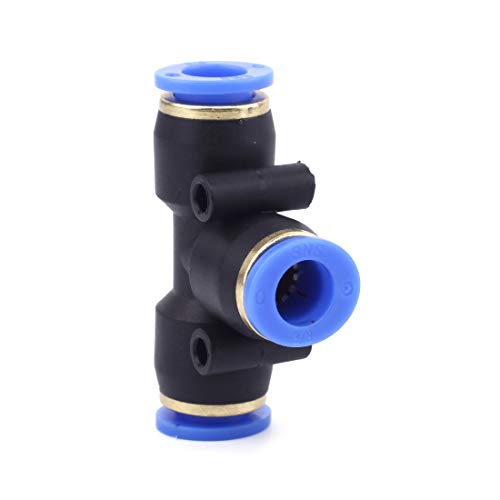 SNS Push to Quick Connect Tube Fitting 5/16" Tube OD Union Tee Type Plastic(10 PCS) SPE-5/16