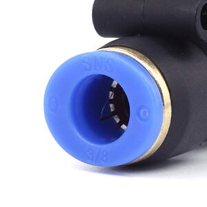 SNS Push to Quick Connect Tube Fitting 5/16" Tube OD Union Tee Type Plastic(10 PCS) SPE-5/16