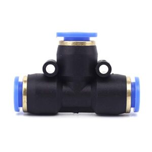 SNS Push to Quick Connect Tube Fitting 5/16" Tube OD Union Tee Type Plastic(10 PCS) SPE-5/16