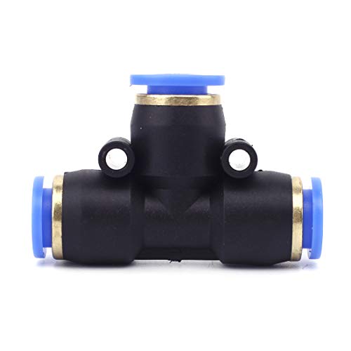 SNS Push to Quick Connect Tube Fitting 5/16" Tube OD Union Tee Type Plastic(10 PCS) SPE-5/16