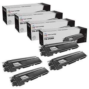 ld compatible toner cartridge replacement for brother tn210bk (black, 4-pack)
