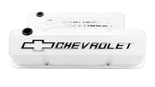 Proform 141-935 Slant Edge Valve Cover for Small Block Chevy, White