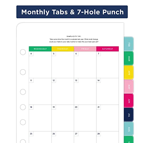 AT-A-GLANCE 2023 Monthly Refill, Simplified by Emily Ley, 5-1/2" x 8-1/2", Desk Size, Monthly Tabs (EL100-4211)