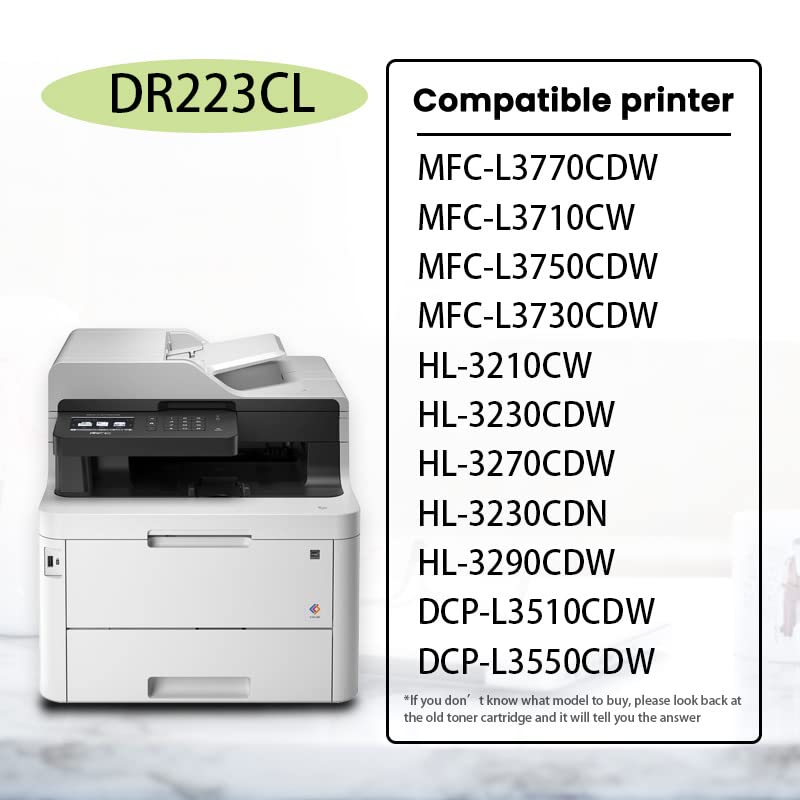 DR223CL DR-223CL Drum Unit - LVEL Compatible DR-223CL Replacement for Brother DR-223CL MFC-L3770CDW MFC-L3710CW MFC-L3750CDW MFC-L3730CDW HL-3210CW Printer, 1 Pack Black