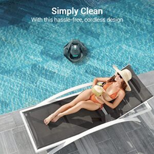 AIPER Cordless Robotic Pool Cleaner, Pool Vacuum Lasts 90 Mins, LED Indicator, Self-Parking, Ideal for Above/In-Ground Flat Pools up to 40 Feet