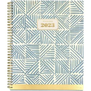 AT-A-GLANCE 2023 Weekly & Monthly Planner, 8-1/2" x 11", Large, Monthly Tabs, Pocket, Badge Geo (1641H-905)