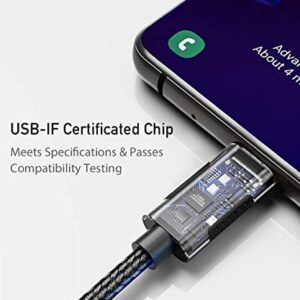 USB C to USB C Cable, uni 100W Type C to Type C Fast Charging Cable [20V/5A] Braided USB C Cable for MacBook pro, iPad pro, Dell 10ft/3 Meters 2 Pack