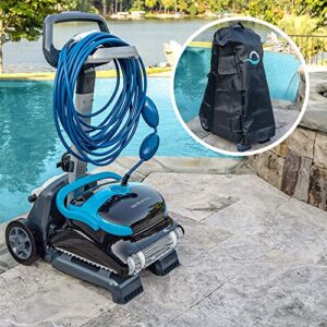 Dolphin Nautilus CC Plus Robotic Pool Vacuum Cleaner with Universal Caddy and Classic Caddy Cover, Ideal for In-Ground Swimming Pools up to 50 Feet…