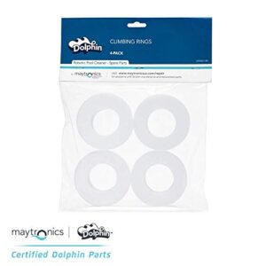 Dolphin Genuine Replacement Part — Notched White Climbing Rings for Ultimate Wall Adhesion (4PK) — Part Number 6101611-R4