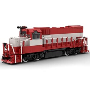 cospro retro train model building blocks, for frisco gp15 retro train, moc-104691, collectible moc set toys, small particle building kit, compatible with lego technic, 1449pcs
