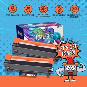 TONERNEEDS TN 760 Toner Cartridge - Black Ink Replacement Cartridges for TN760 & TN730 - Compatible with Select Brother Printer Models - Pack of 2