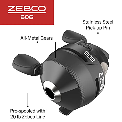 Zebco / Quantum, 606 Spincast Reel, Freshwater, 3.0:1 Gear Ratio, Right Hand, Clam Package