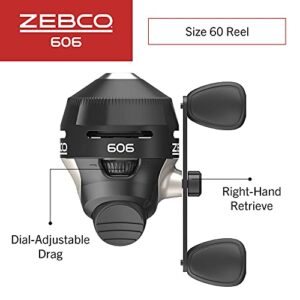 Zebco / Quantum, 606 Spincast Reel, Freshwater, 3.0:1 Gear Ratio, Right Hand, Clam Package