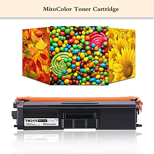 4-Pack(1BK+1C+1M+1Y) Compatible Toner Cartridge Replacement for Brother TN315 TN-315 to use with HL-4150CDN HL-4140CW HL-4570CDW HL-4570CDWT MFC-9640CDN MFC-9650CDW MFC-9970CDW Printer Toner