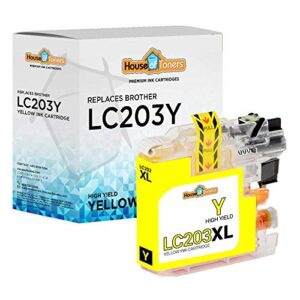 houseoftoners compatible ink cartridge replacement for brother lc203y (1 yellow)