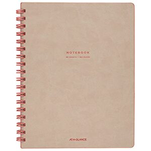 at-a-glance notebook, twinwire, ruled, 80 sheets, 9-1/2 x 7-1/4″, collection, tan/red (yp14007)