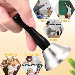 Yeshone 50 Pcs Loud Hand Bell Silver Call Bell Dinner Bell Service Bell Small Bell Classroom Bell for Food Line Care for the Sick and Elderly Alarm Ringing Call for Pets Jingles Weddings Decoration