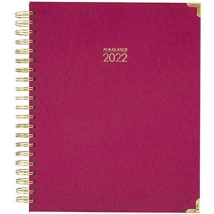 2022 Weekly & Monthly Planner by AT-A-GLANCE, 8-1/2" x 11", Large, Hardcover, Harmony, Berry (6099-905-59)