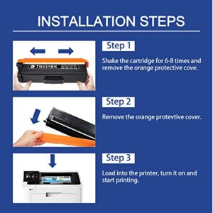 BERYINK TN-431BK TN-431C TN-431M TN-431Y Compatible TN431 Toner Cartridge Set Replacement for Brother MFC-L8900CDW HL-L8360CDW HL-L9310CDW MFC-L8610CDW MFC-L9570CDWT Printer [6-Pack, 3BK+1C+1M+Y]