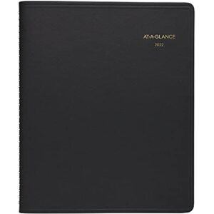 2022 monthly planner by at-a-glance, 7″ x 8-3/4″, medium, black (7012005)
