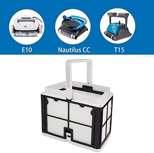 Ouxunus Ultra Fine Filter Basket Compatible with Dolphin Robotic Pool Cleaners: S50, Active 10, Echo, Nautilus CC, Encore, E10, Solo, and Advantage.Maytronics Part Number: 9991460-R1