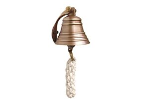 the metal magician 2″ antique brass bell quality marine wall mounted ship hanging bell perfect for dinner, indoor, outdoor, school, bar, reception, last order & church