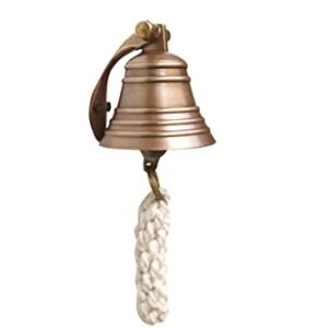 The Metal Magician 2" Antique Brass Bell Quality Marine Wall Mounted Ship Hanging Bell Perfect for Dinner, Indoor, Outdoor, School, Bar, Reception, Last Order & Church