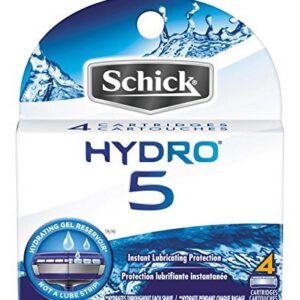 Schick Hydro 5 Sense Hydrate Razor Refills for Men, 4 Count (Pack of 1)