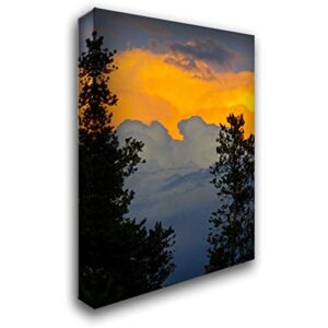 artdirect co, frisco thunderstorm over the rocky mts 32×48 huge gallery wrapped canvas museum art by lord, fred