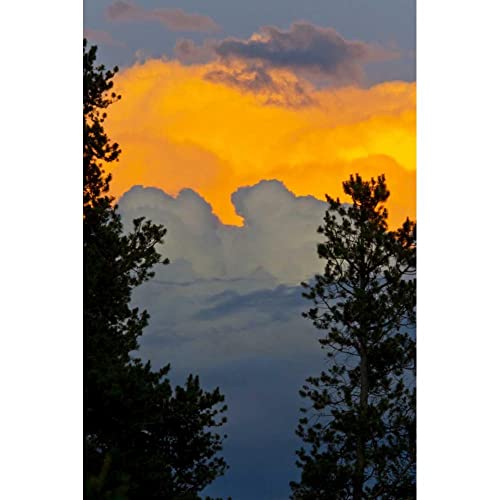 ArtDirect CO, Frisco Thunderstorm Over The Rocky MTS 32x48 Huge Gallery Wrapped Canvas Museum Art by Lord, Fred
