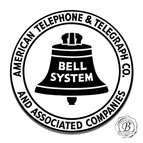 Brotherhood America Telephone and Telegraph Company AT&T Bell Systems Emblem Seal Vintage Gas Signs Reproduction Car Company Vintage Style Metal Signs Round Metal Tin Aluminum Sign Garage Home Decor