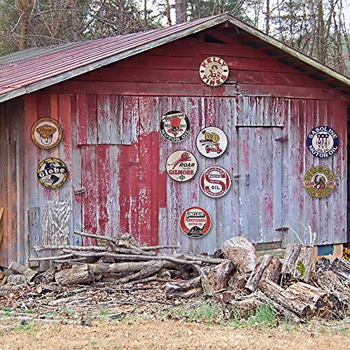 Brotherhood America Telephone and Telegraph Company AT&T Bell Systems Emblem Seal Vintage Gas Signs Reproduction Car Company Vintage Style Metal Signs Round Metal Tin Aluminum Sign Garage Home Decor