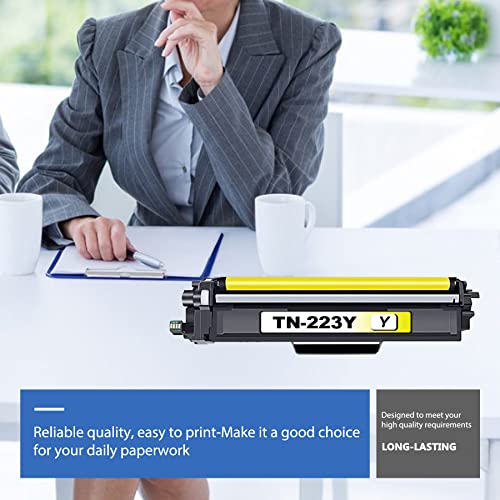 BIGSPCE Compatible TN223Y TN-223Y Standard Yield Toner Cartridge Replacement for Brother MFC-L3770CDW L3710CW HL-3210CW 3230CDW 3230CDN DCP-L3510CDW Printer (1 Pack, Yellow)