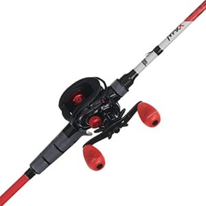 abu garcia black max & max x low profile baitcast reel and fishing rod combo, 7′ – medium heavy – 1pc