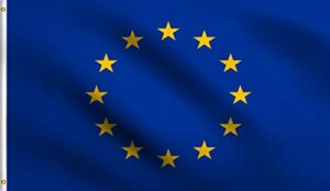 dmse european union eu 12 golden stars flag 3x5 ft foot 100% polyester 100d flag uv resistant (3’x5′ ft foot)