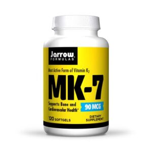 jarrow formulas mk-7 softgel 90 mcg – superior vitamin k product for building strong bones – dietary supplement supports heart & cardiovascular health – 120 servings (packaging may vary)