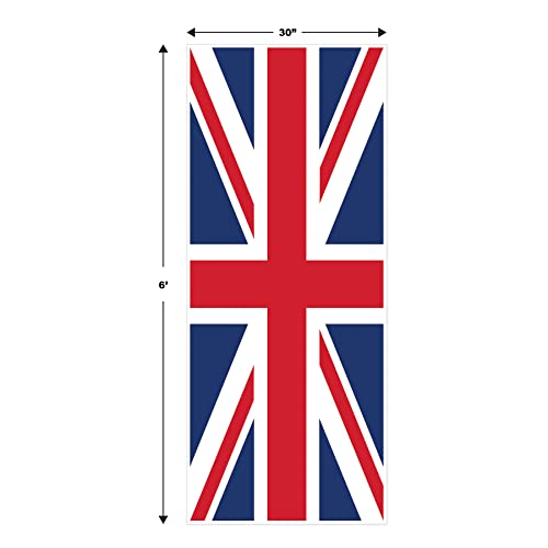 Beistle 2Piece Union Jack Door Covers, 30" x 6', , Red/White/Blue