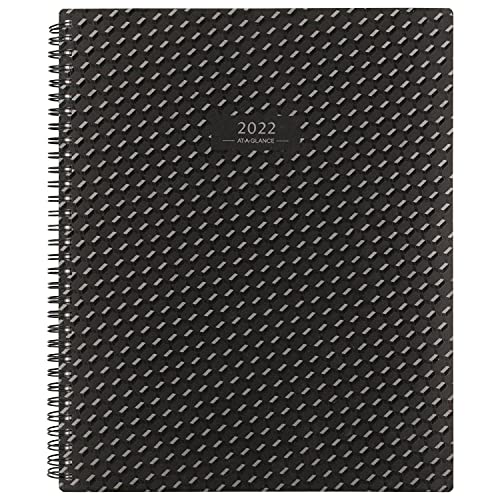 2022 Weekly & Monthly Planner by AT-A-GLANCE, 8-1/2" x 11", Large, Block Format, Elevation, Black (75950P05)