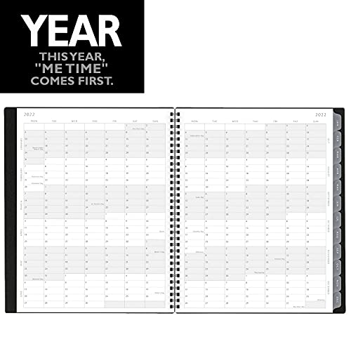 2022 Weekly & Monthly Planner by AT-A-GLANCE, 8-1/2" x 11", Large, Block Format, Elevation, Black (75950P05)