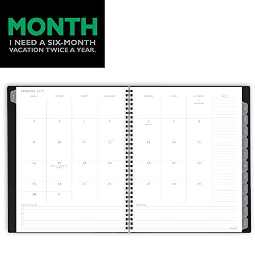 2022 Weekly & Monthly Planner by AT-A-GLANCE, 8-1/2" x 11", Large, Block Format, Elevation, Black (75950P05)