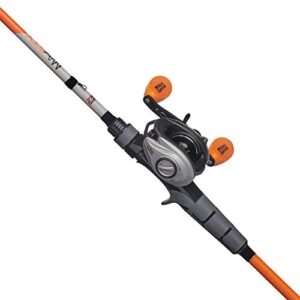 Abu Garcia 6'6" Max STX Fishing Rod and Reel Baitcast Combo, 1-Piece Rod, Size LP Reel, Left Reel Handle Position, Lightweight Graphite Frame, MagTrax Brake System