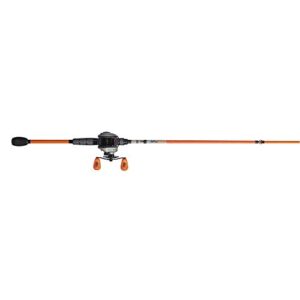 Abu Garcia 6'6" Max STX Fishing Rod and Reel Baitcast Combo, 1-Piece Rod, Size LP Reel, Left Reel Handle Position, Lightweight Graphite Frame, MagTrax Brake System