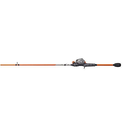 Abu Garcia 6'6" Max STX Fishing Rod and Reel Baitcast Combo, 1-Piece Rod, Size LP Reel, Left Reel Handle Position, Lightweight Graphite Frame, MagTrax Brake System