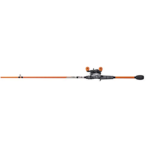 Abu Garcia 6'6" Max STX Fishing Rod and Reel Baitcast Combo, 1-Piece Rod, Size LP Reel, Left Reel Handle Position, Lightweight Graphite Frame, MagTrax Brake System