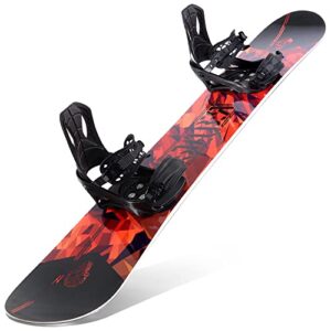 STAUBER 138cm Summit Snowboard & Binding Package Sizes 128, 133, 138, 143, 148,153,158, 161- Best All Terrain, Twin Directional, Hybrid Profile - Adjustable Bindings - Designed for All Levels