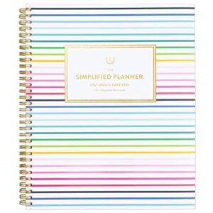 at-a-glance 2022-2023 planner, weekly & monthly academic, 8-1/2″ x 11″, large, simplified by emily ley, happy stripe (el80-905a)