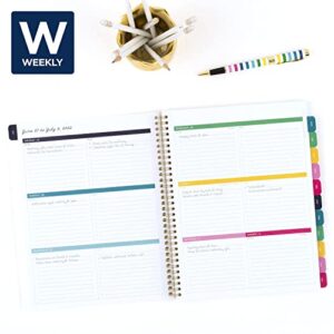 AT-A-GLANCE 2022-2023 Planner, Weekly & Monthly Academic, 8-1/2" x 11", Large, Simplified by Emily Ley, Happy Stripe (EL80-905A)